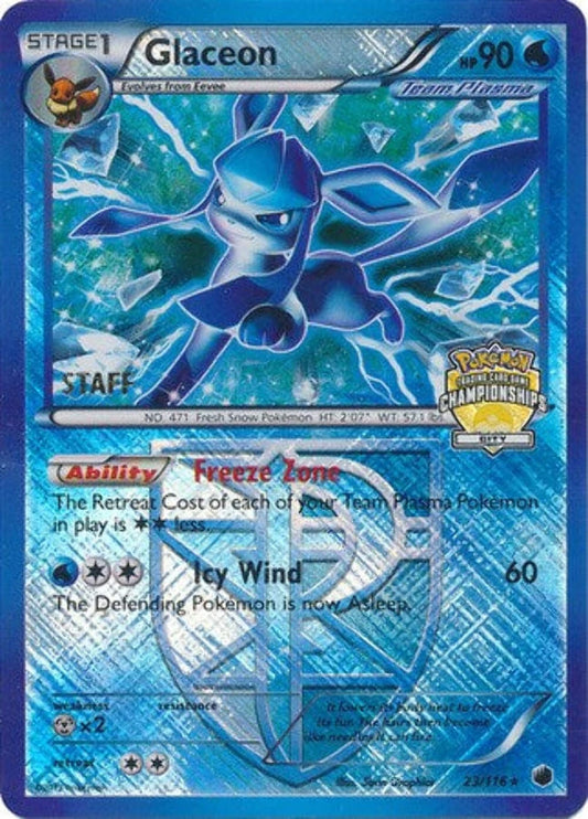 Pokémon BW9 Plasma Freeze Glaceon (City Championships) (Staff)